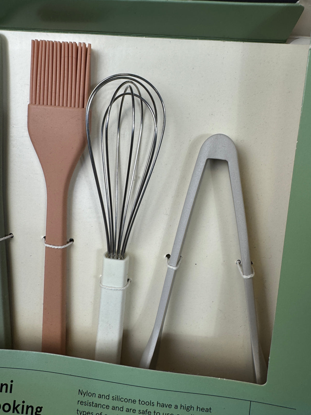 Figmint Mini Cooking Utensil Set 5pc Spatula Spoon Whisk Tongs Brush