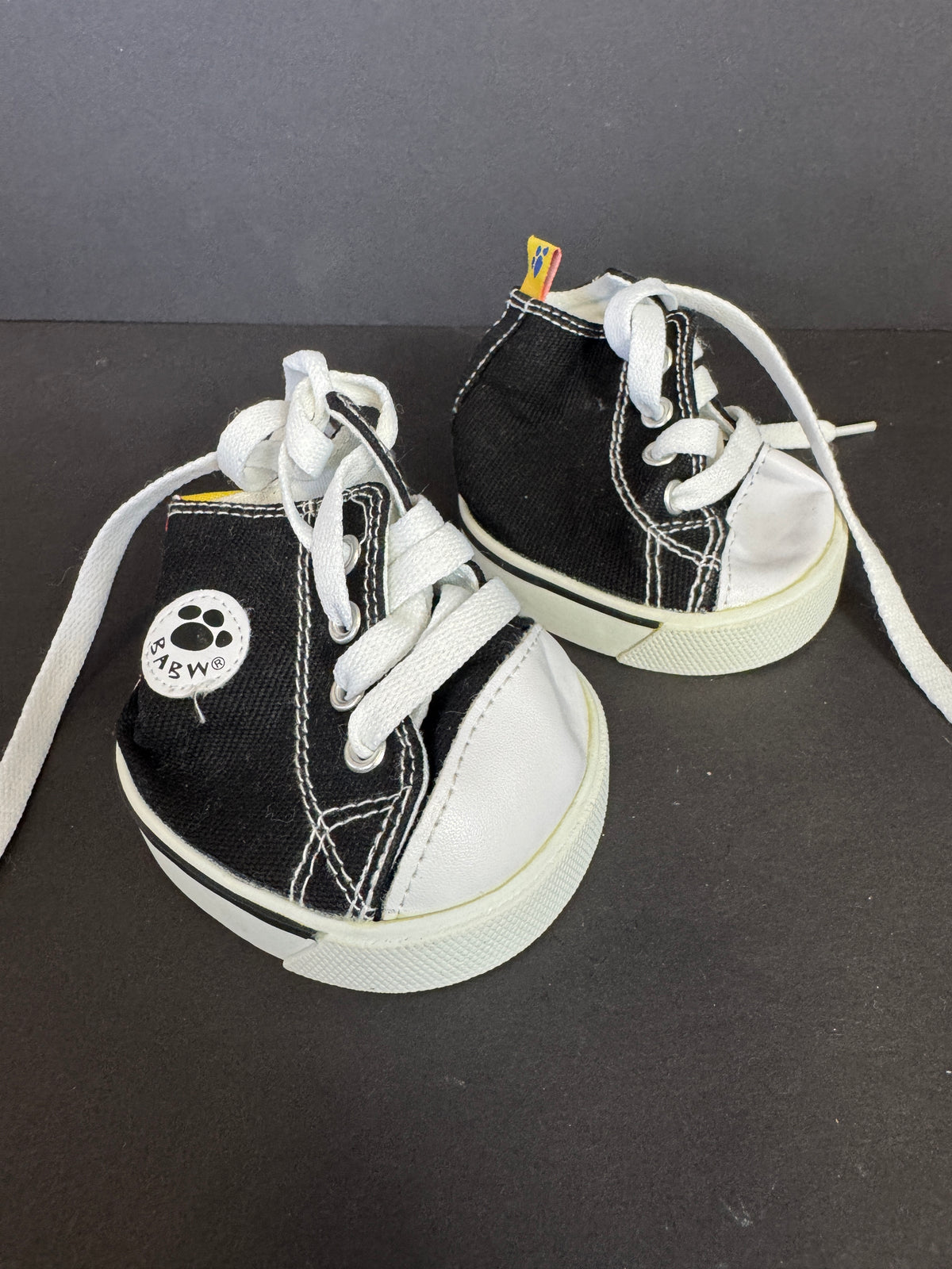 407 - Build A Bear Black & White High Tops Sneakers Shoes