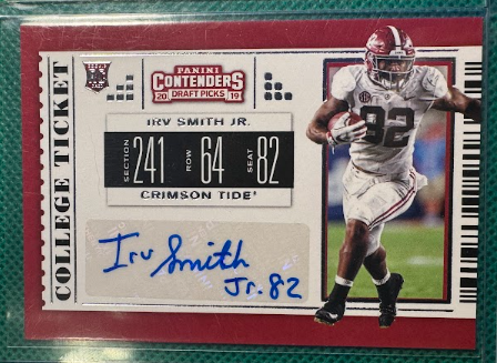 2023 Panini Contenders Draft Football Irv Smith Jr. #138 Crimson Tide