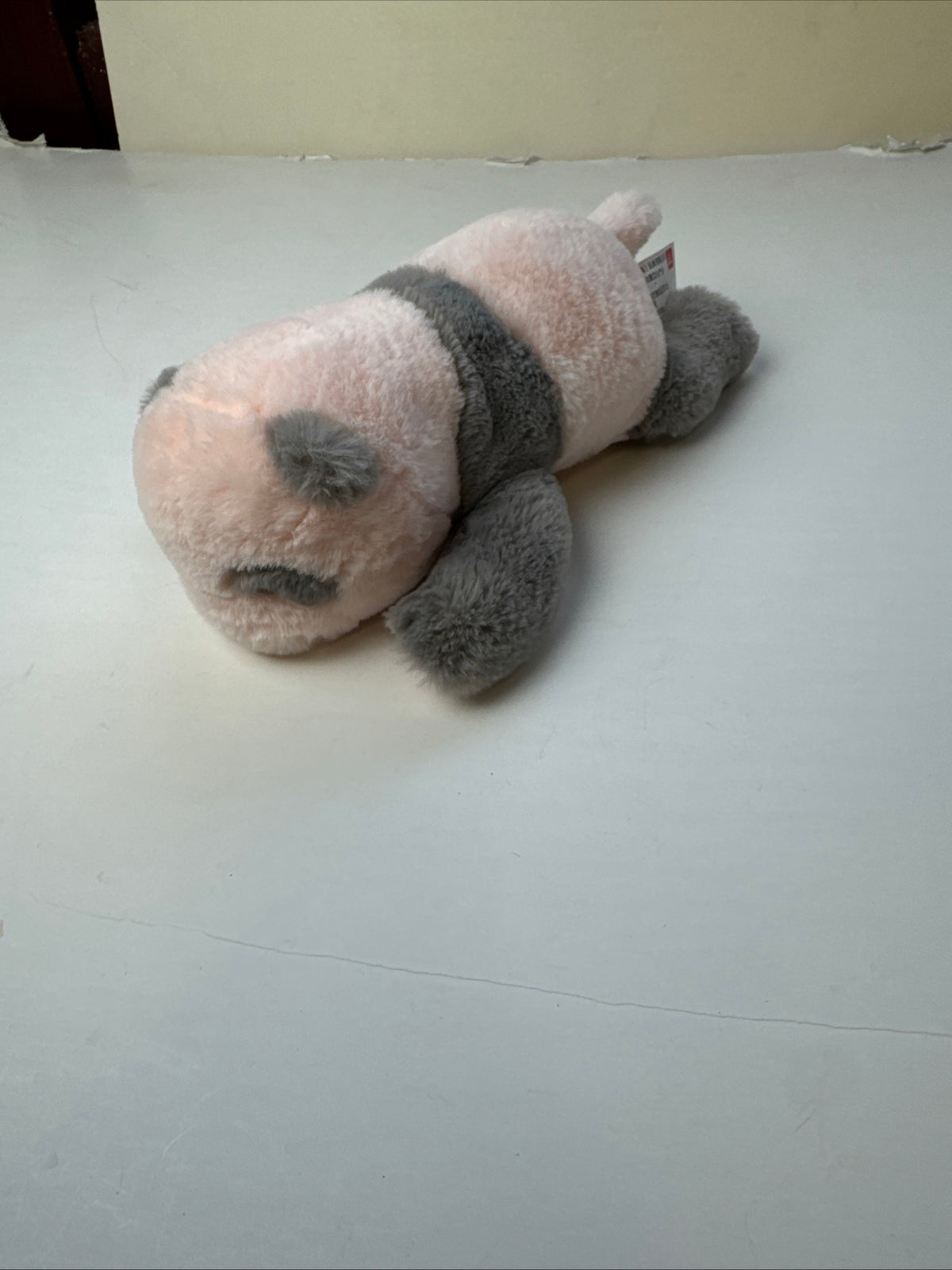 104 - Aurora Pink Newborn Panda Bear Plush pie Stuffed Animal Toy 12”