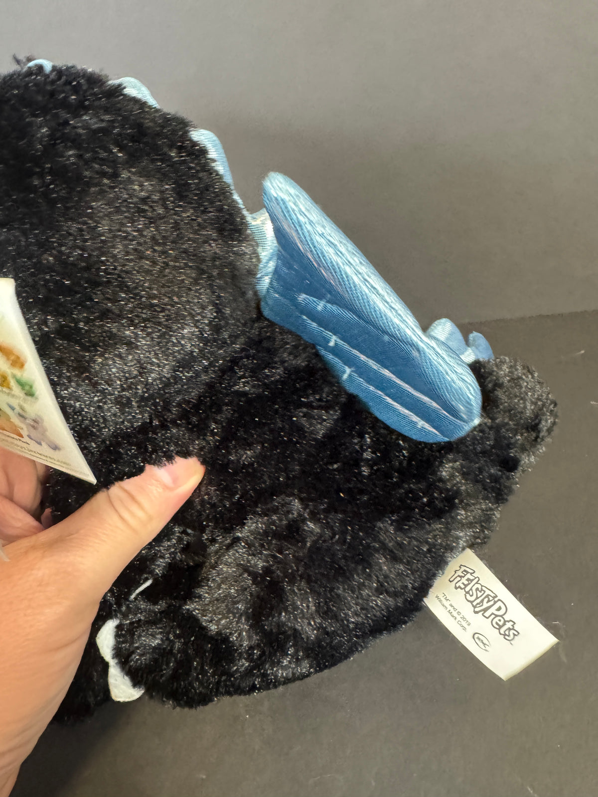 275 - Rare Francisco Flamefart Feisty Pets Plush 9" Black Dragon Blue  Game Stop
