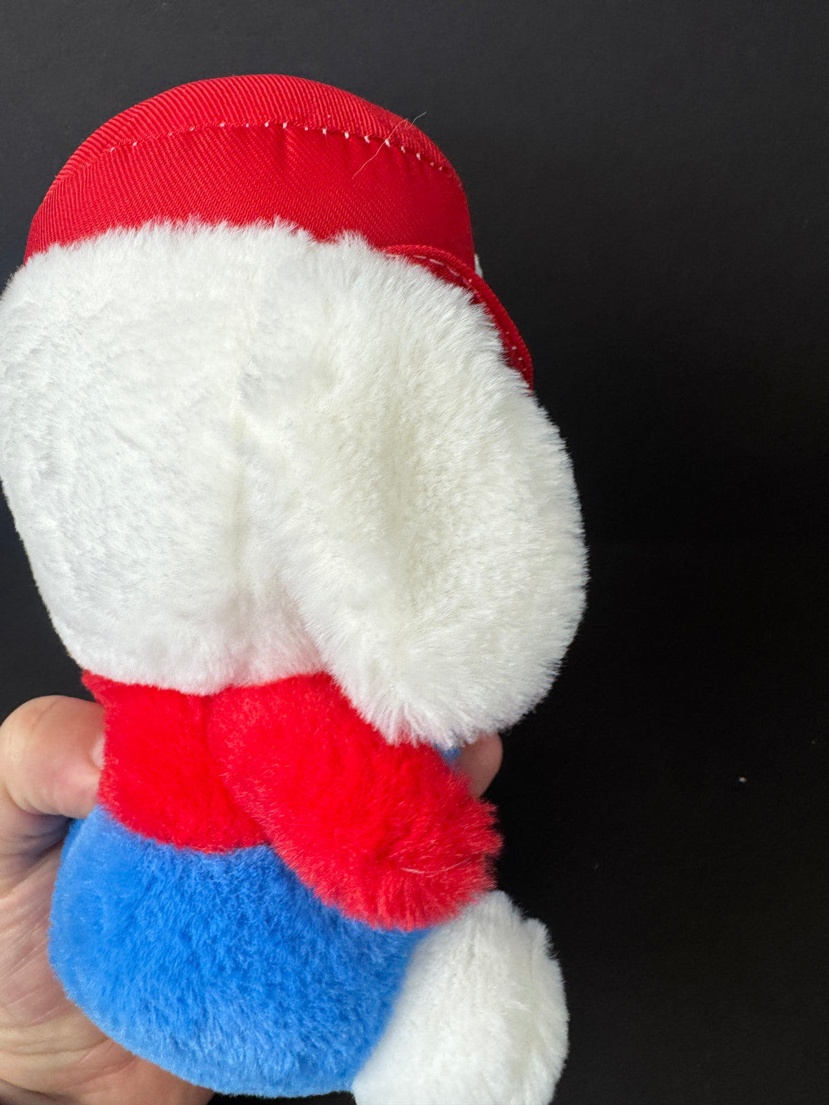 556 - Cinnamoroll Plush Mario Costume Red "M" Hat Blue Overalls White Red Blue Pink