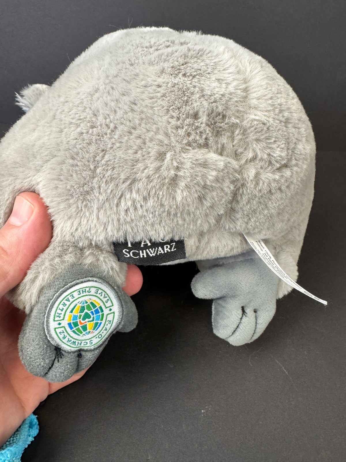 572 - FAO SCHWARZ Stuffed Animal Gray KOALA with Bamboo Save the Earth Plush Toy 2020