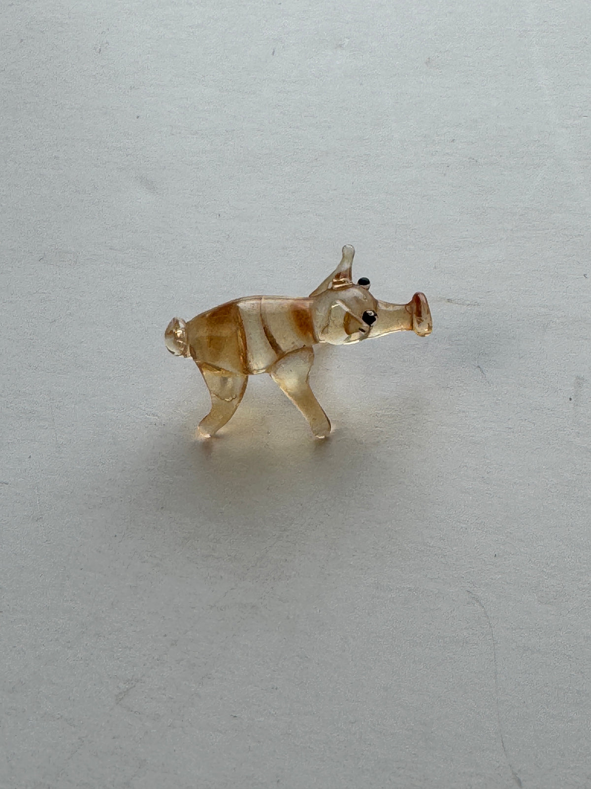 519 - Hand Blown Art Glass Pig Figurine Miniature Pig