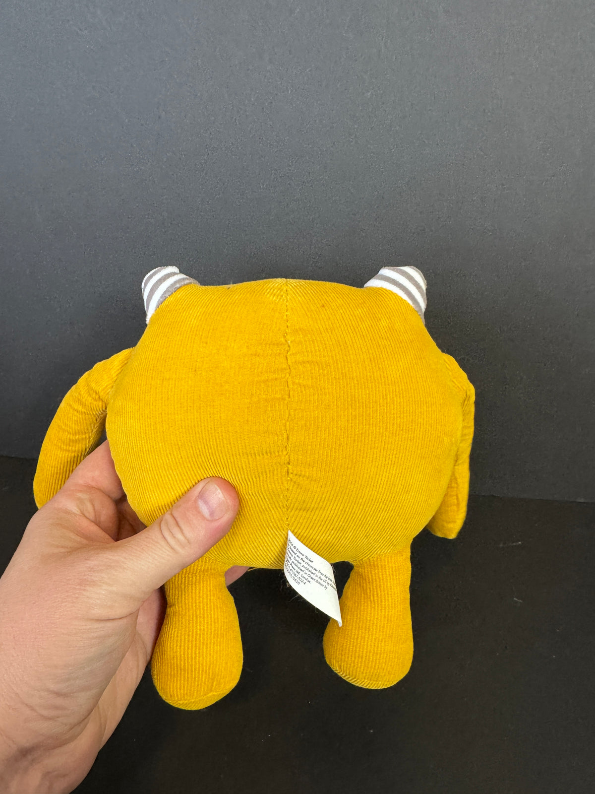 457 - Nibbles the Book Monster Plush Emma Yarlett Kane Miller Yellow Corduroy Toy Boho