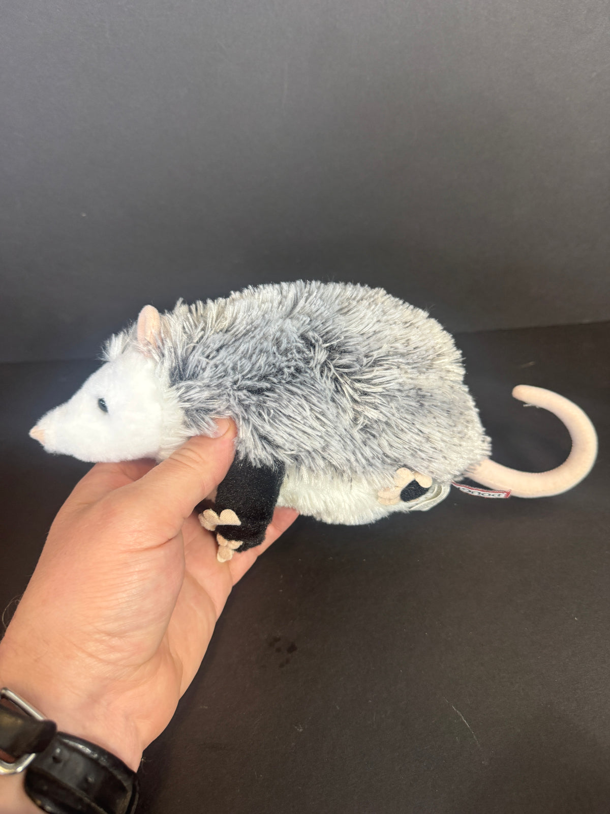 030 - Douglas OLIVER POSSUM Plush Toy Stuffed Animal 9” Soft Cuddle Gray White Opposum