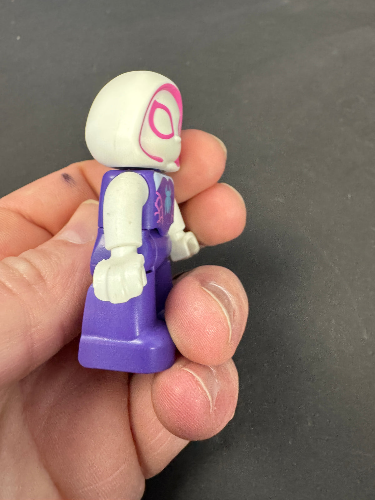 609 - Lego Duplo Mini Figure Ghost Spider Gwen Purple White