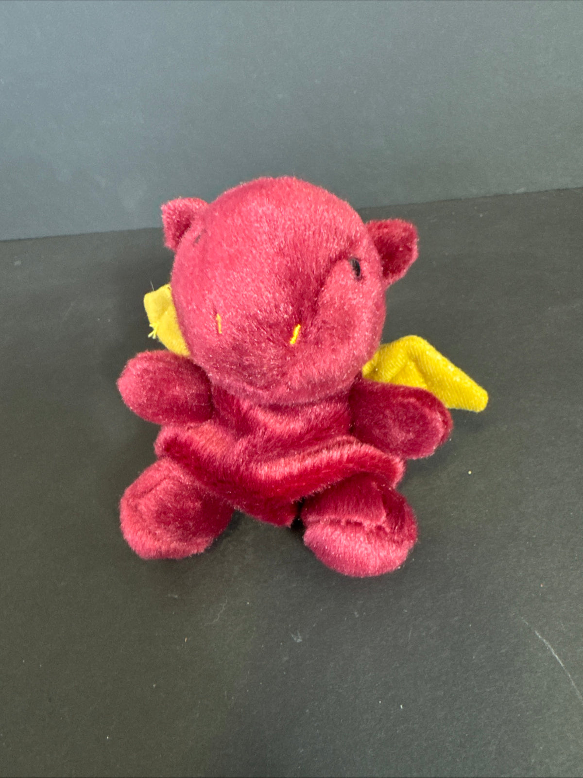 402 - Aurora Palm Pals Burgundy Red Dragon Plush Stuffed Animal Mini