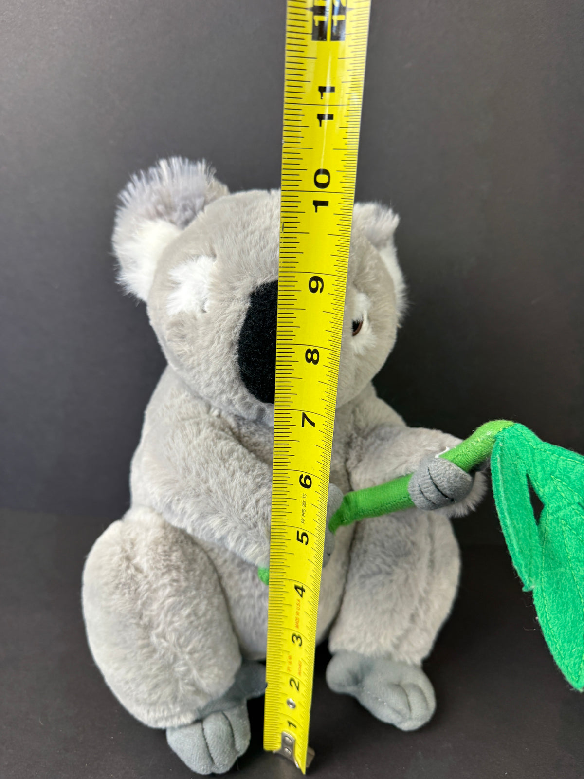 572 - FAO SCHWARZ Stuffed Animal Gray KOALA with Bamboo Save the Earth Plush Toy 2020