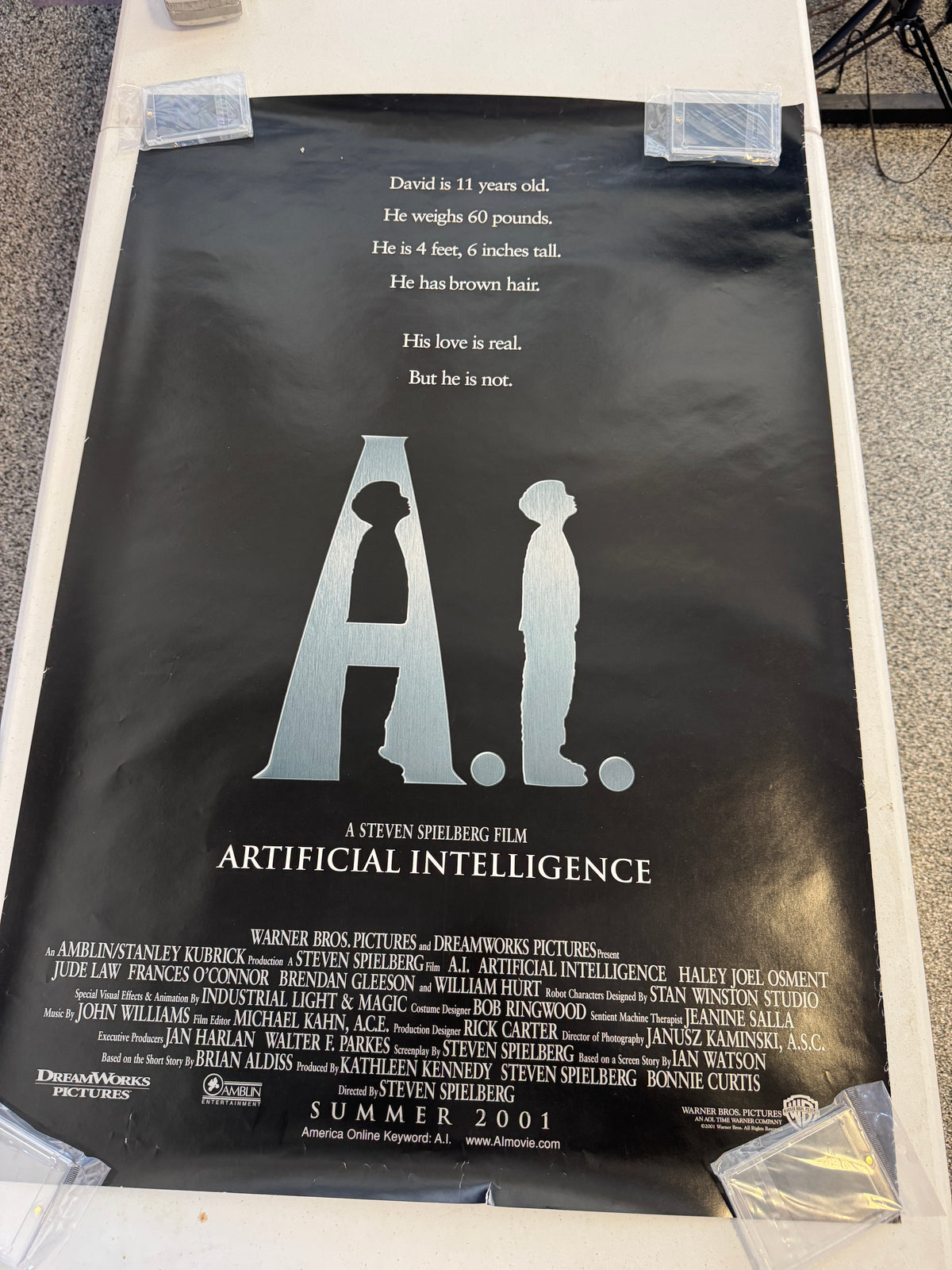 A.I. Artificial Intelligence (2001) Original 27x40 Movie Poster D/S Rolled