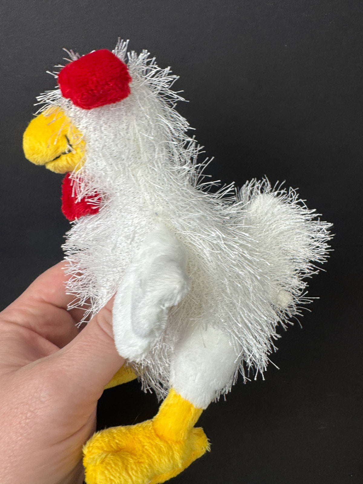 545 - Ganz Fuzzy Hairy Sweet Webkinz Lil'Kinz White Chicken Plush