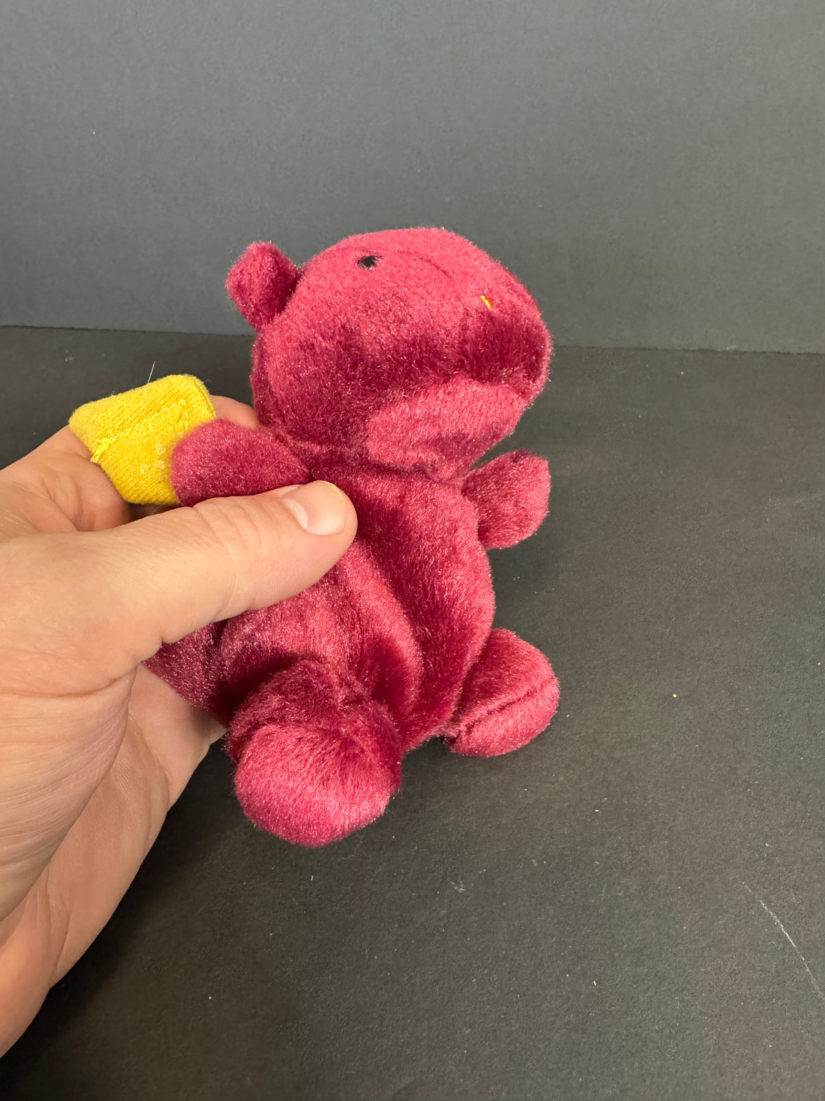 402 - Aurora Palm Pals Burgundy Red Dragon Plush Stuffed Animal Mini