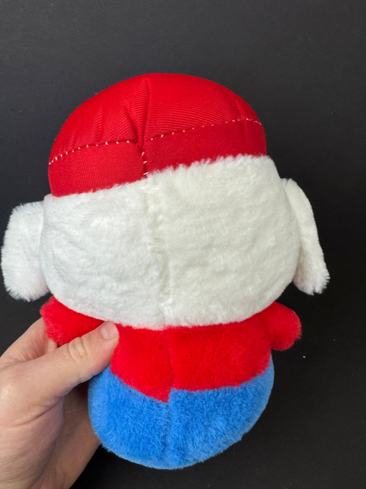 556 - Cinnamoroll Plush Mario Costume Red "M" Hat Blue Overalls White Red Blue Pink