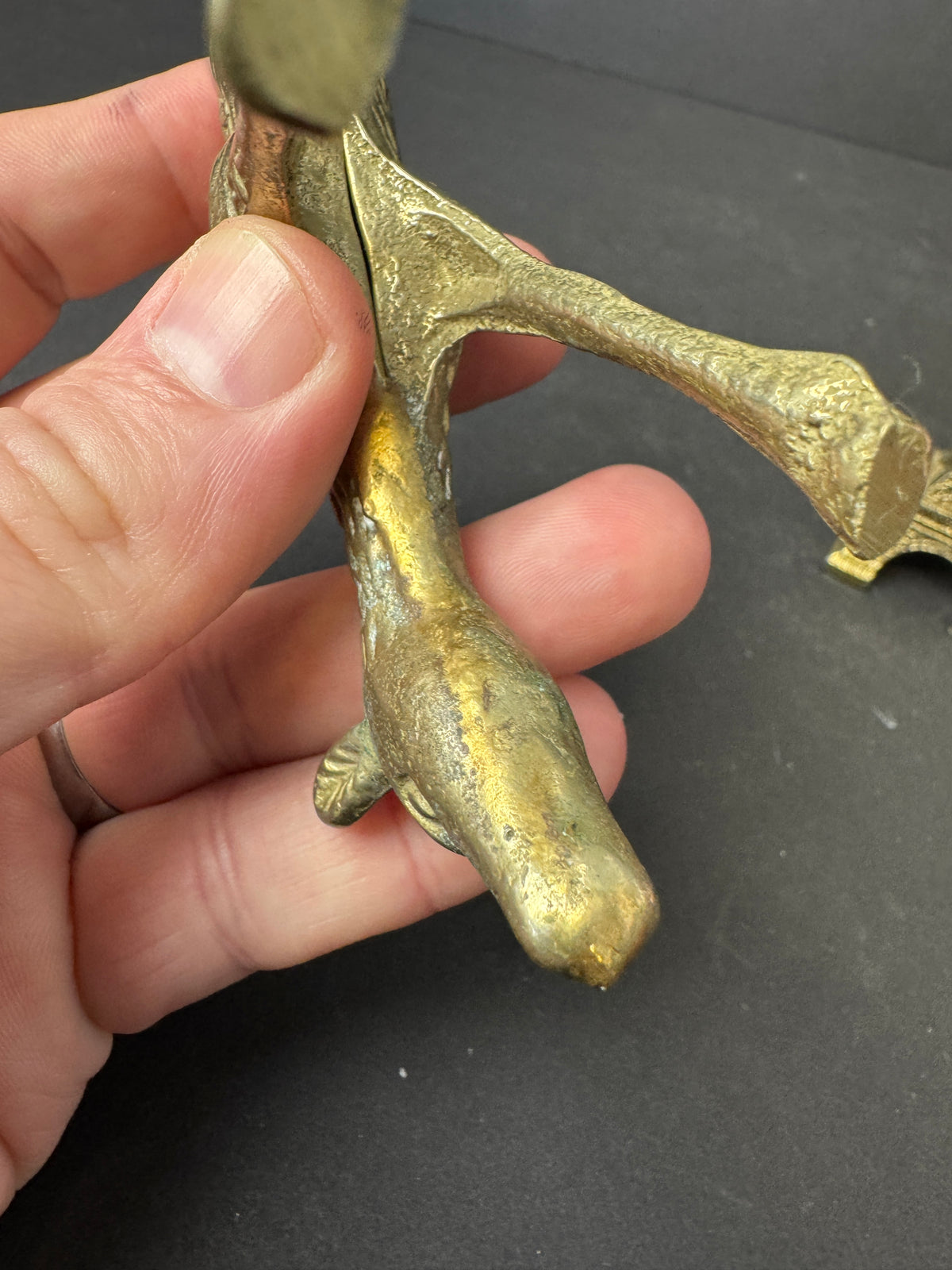 501 - bundle - Vintage Brass looking Doe Figure, Eiffel Tower Souvenir