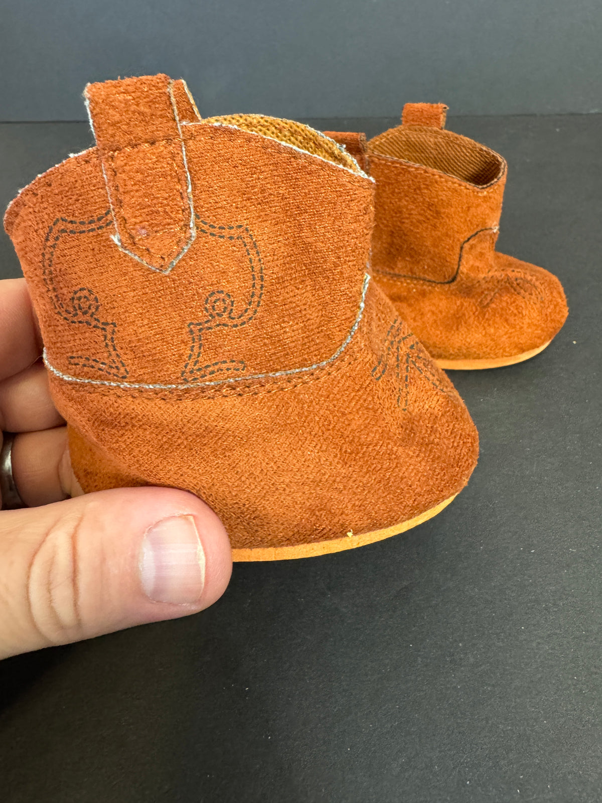 434 - Build-A-Bear Cowboy Boots Stitched Brown Slip On Woody Western BABW