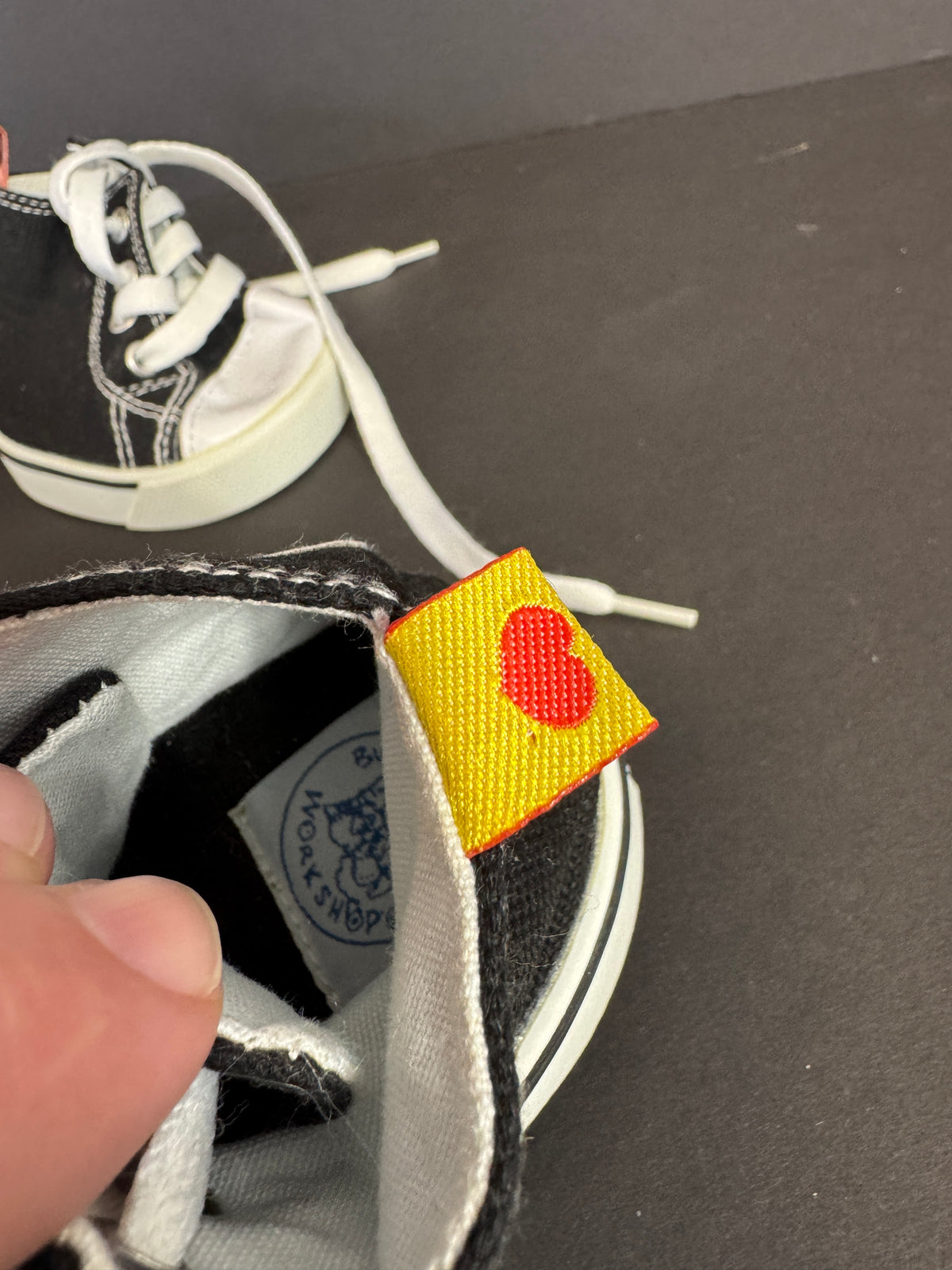 407 - Build A Bear Black & White High Tops Sneakers Shoes