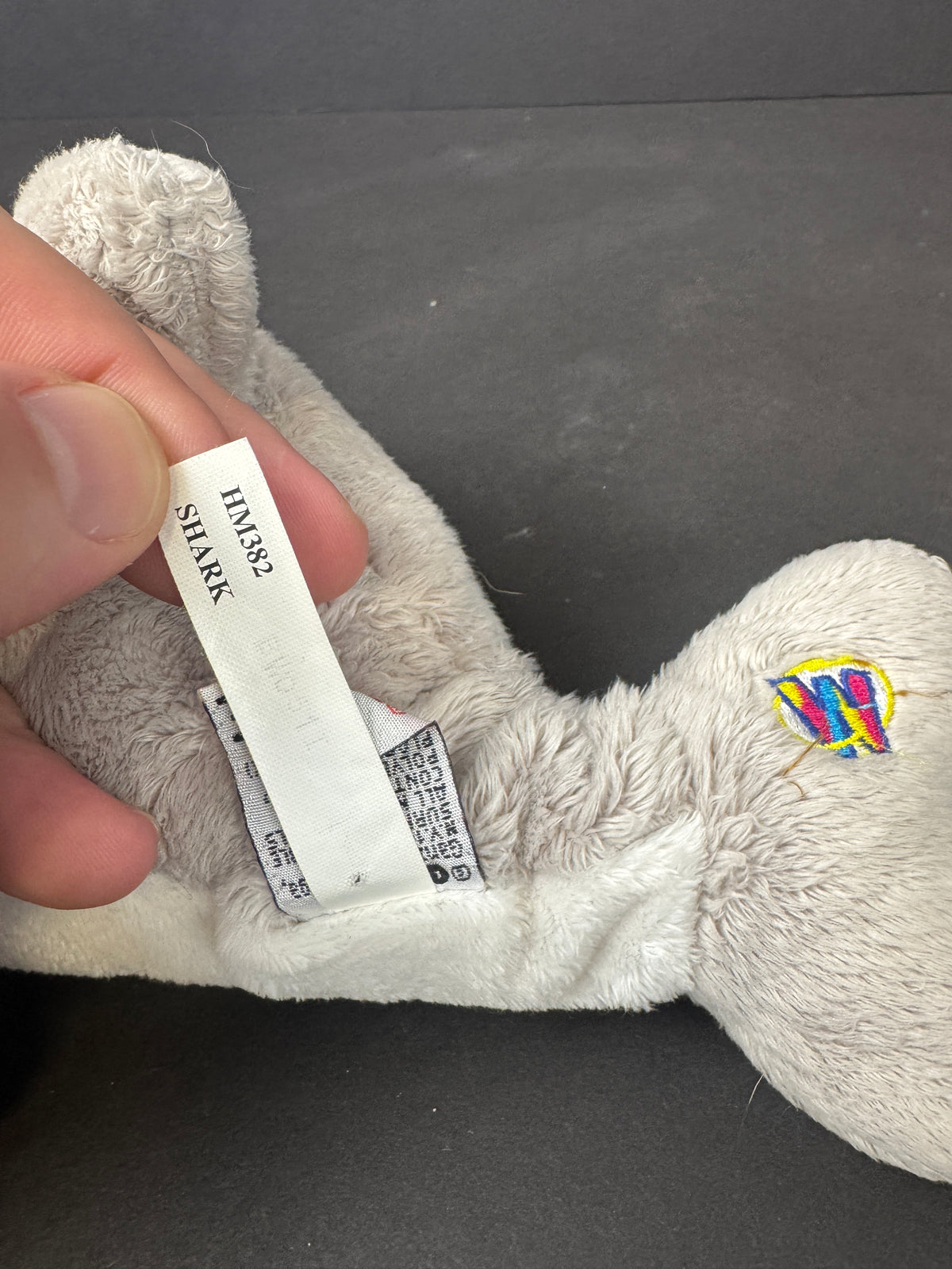 550 - GANZ Webkinz Shark Plush Stuffed Animal Gray/White