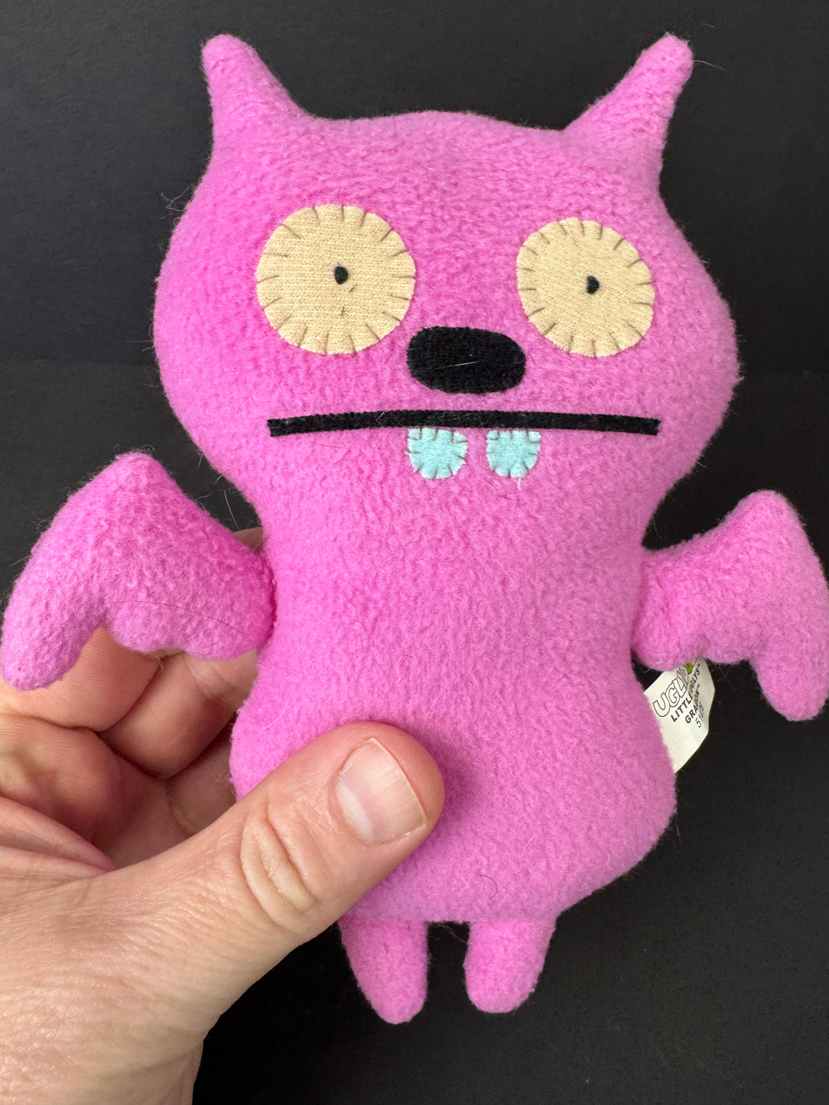 568 - Vintage Uglydoll Little Uglys GRAGON Pink Plush Pretty Ugly LLC Toy