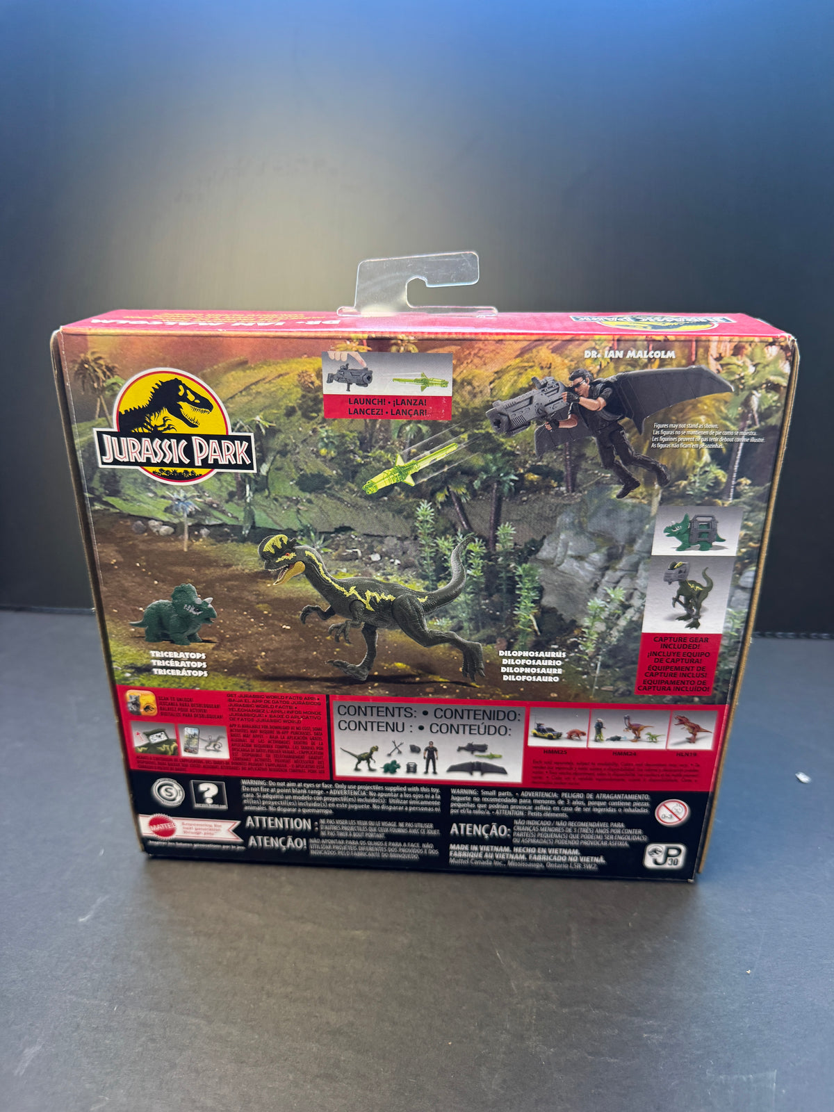 Jurassic Park Dr. Ian Malcolm Glider Escape Pack 93 Classic 30th Anniversary