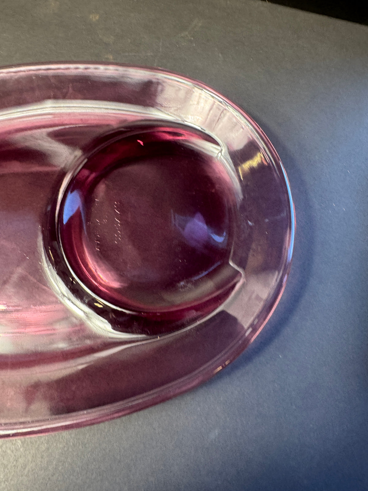 Corning Cranberry Purple Snack Plate Tray