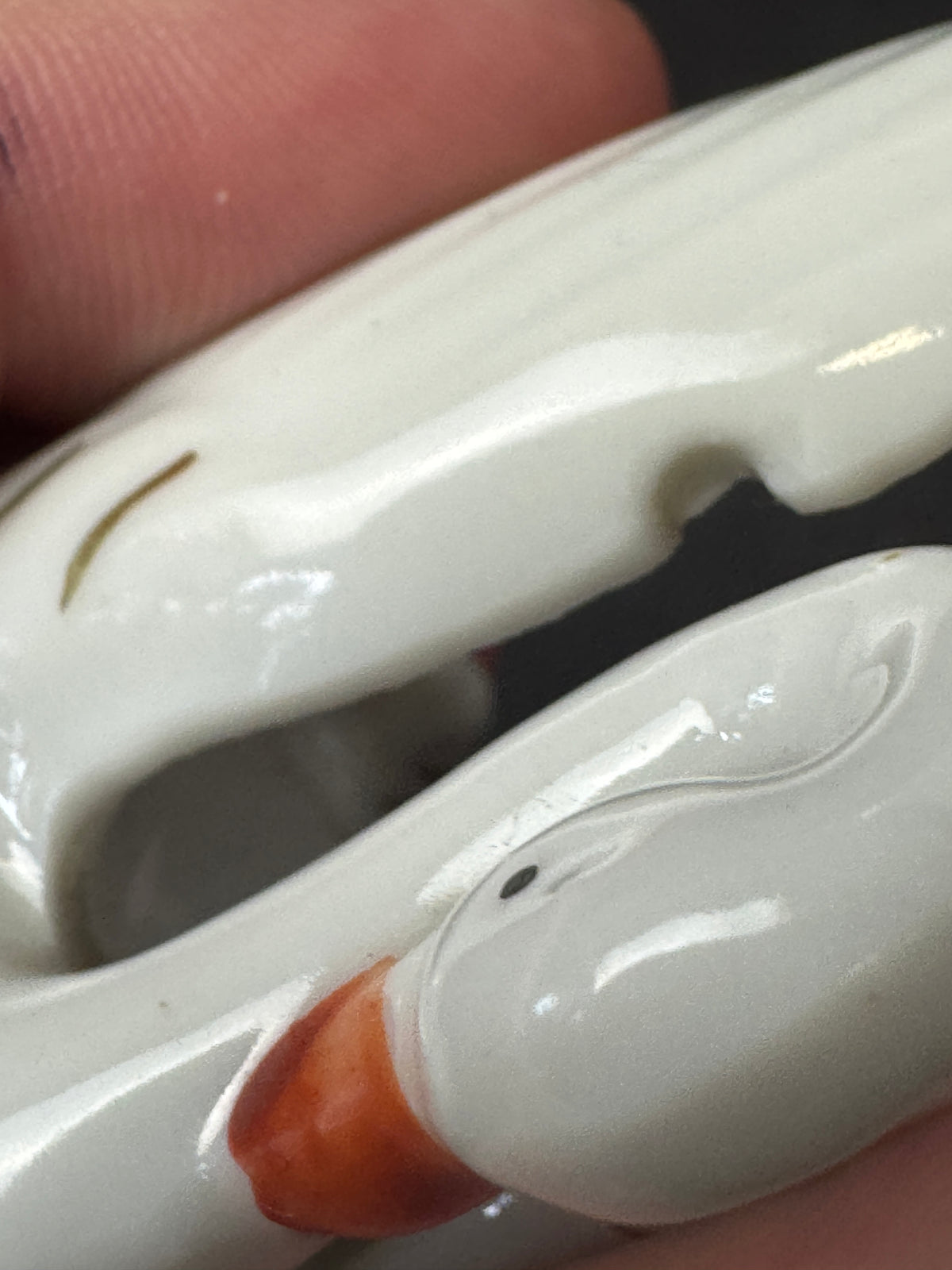 496 - Vintage Occupied Japan SWAN (FOLDED WINGS) porcelain/china figurine