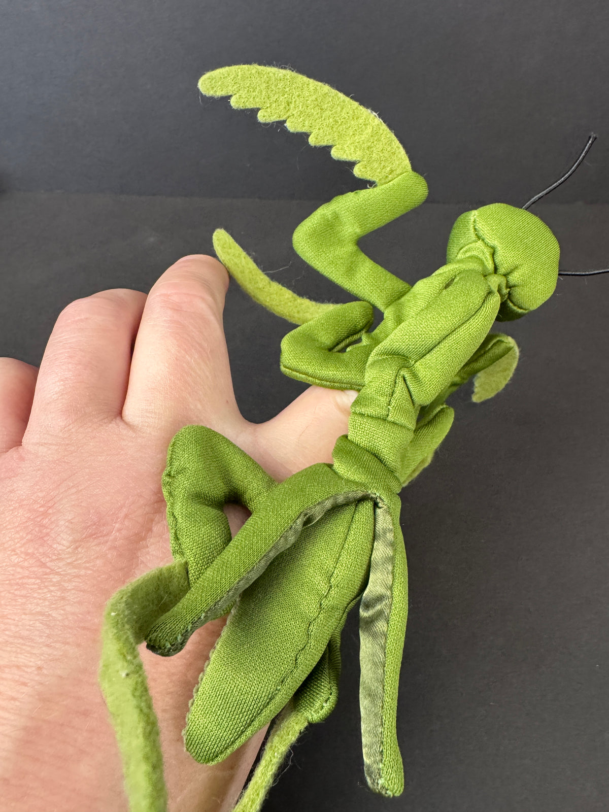 570 - FOLKMANIS PRAYING MANTIS FINGER PUPPET FULL BODIED