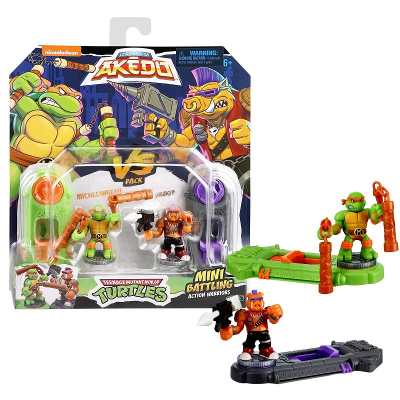 Akedo Teenage Michelangelo vs Bebop Figure Set