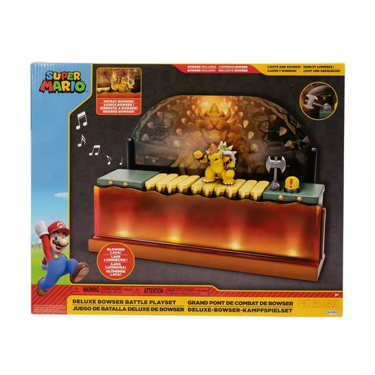 Nintendo Super Mario Deluxe Bowser Battle Action Figure Playset