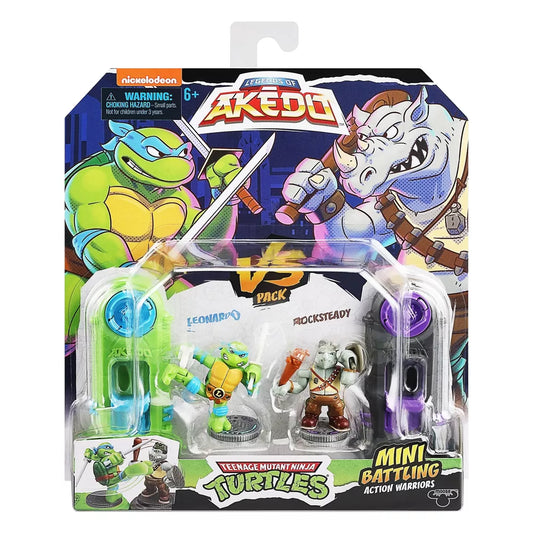 Akedo Teenage Mutant Ninja Turtles Leonardo vs Rocksteady Set