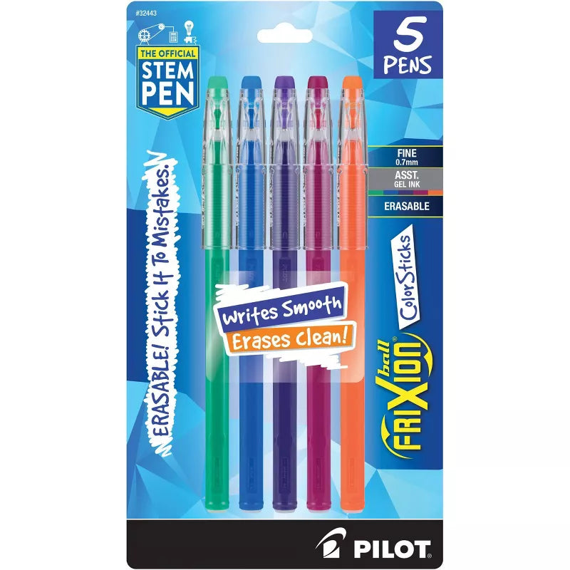 FriXion 5pk Color Sticks Pens