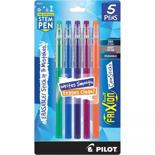 FriXion 5pk Color Sticks Pens