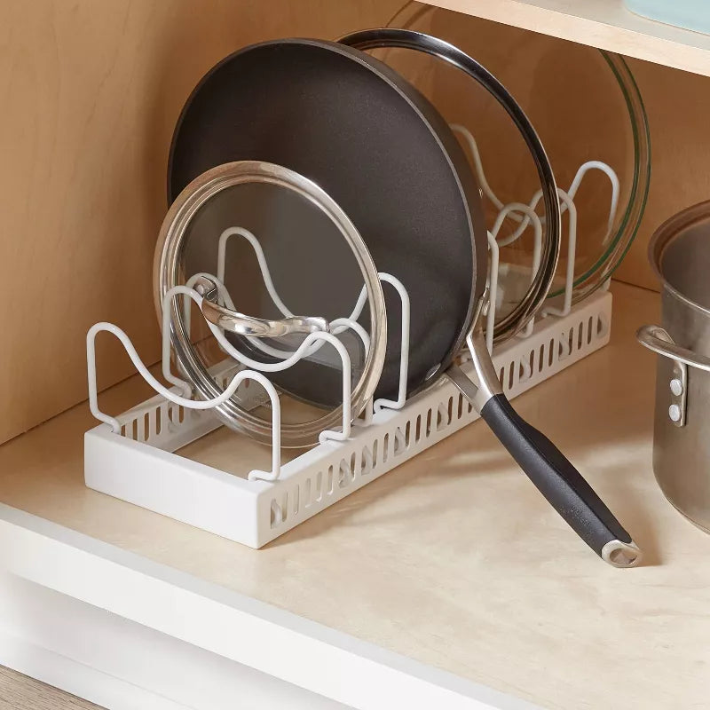 Metal Adjustable Lid and Pan Organizer White - Brightroom™