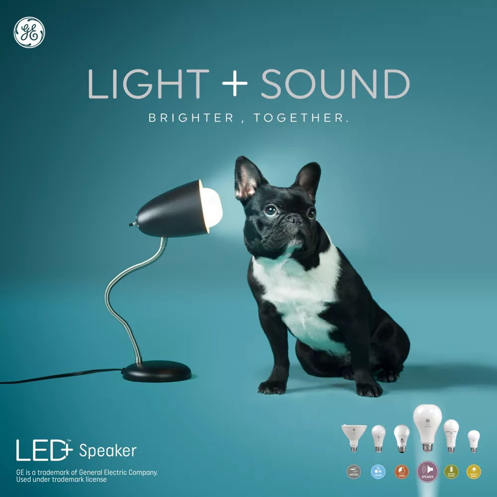 GE LED+ Speaker and Color Changing BR30 LED Indoor Floodlight Bulb