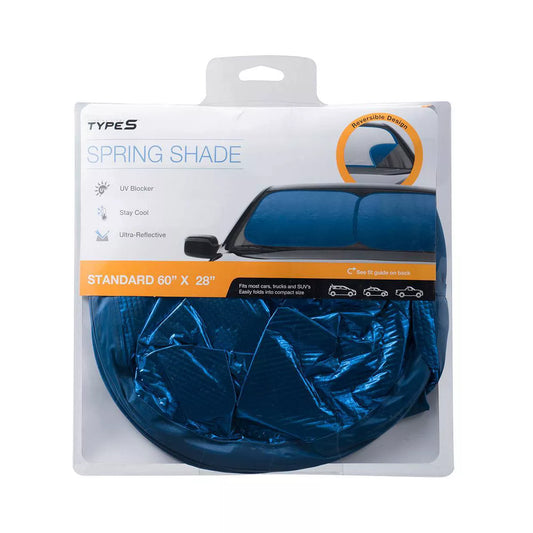 Type S Standard Fashion Reversible Spring Sunshade Blue/Silver