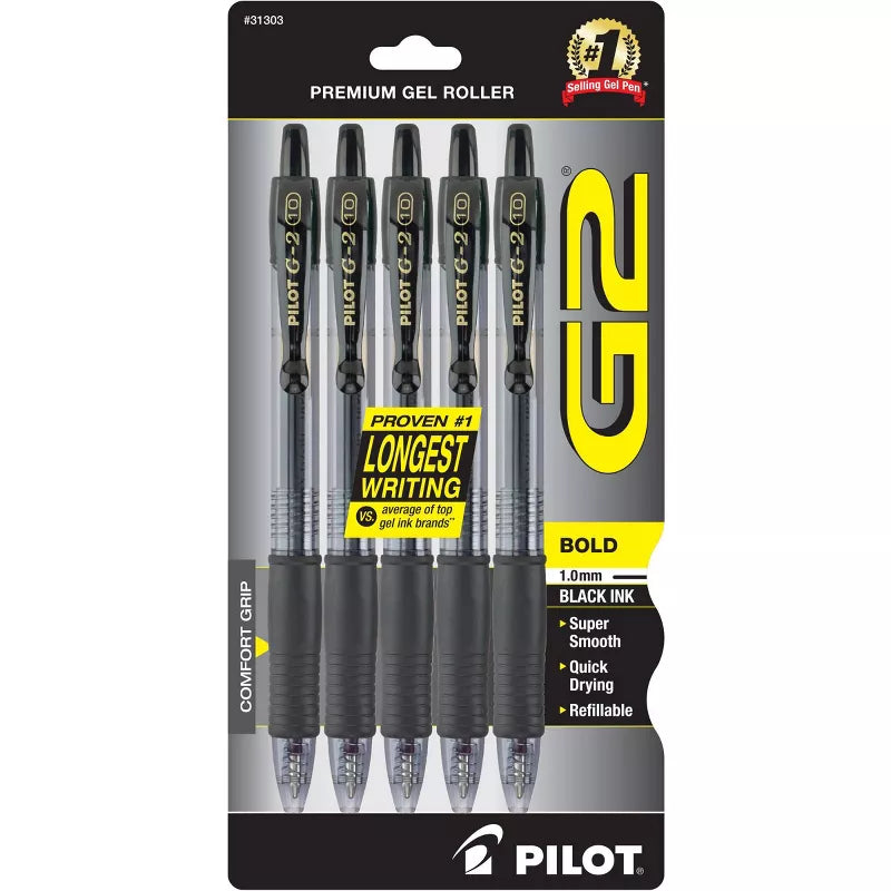 G2 Gel 5pk Bold Black Assortment