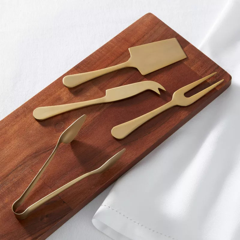 Stainless Steel Cheese Serving Set Gold - Threshold™