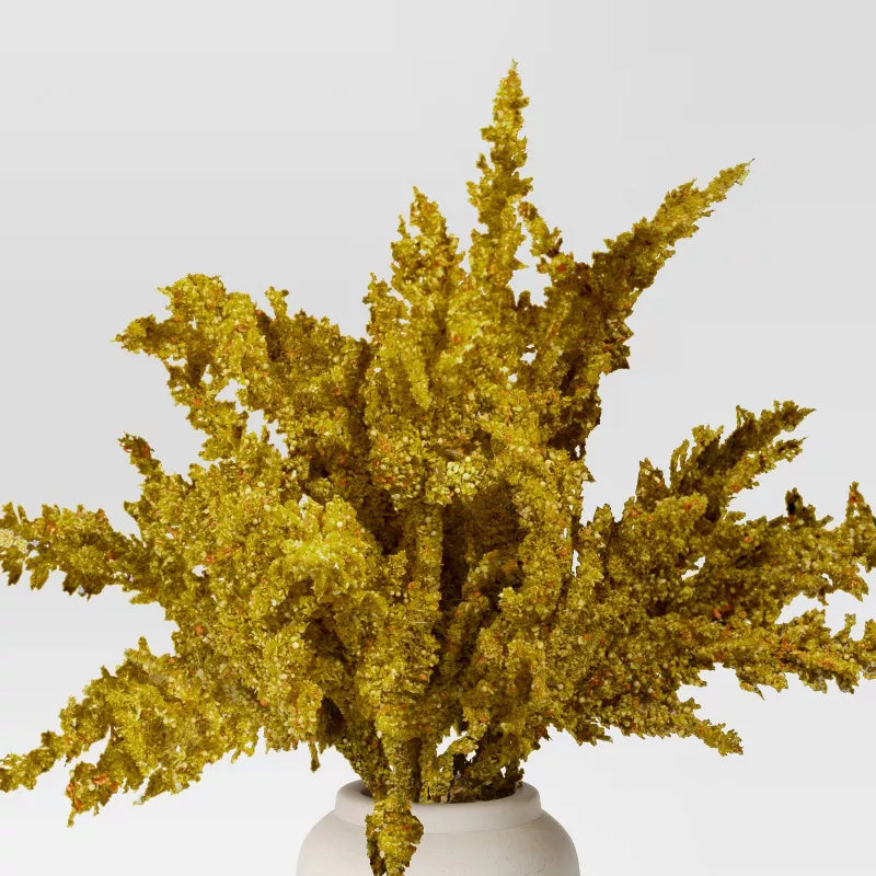 Large Goldenrod Arrangement in Ceramic Pot Fall Artificial Plant Yellow - Thresh