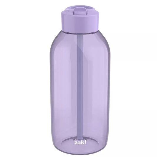 Zak Designs 64 fl oz Plastic Straw Water Bottle Aurora Purple