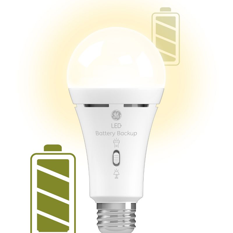 GE LED+ Battery Backup A21 Light Bulb Soft White