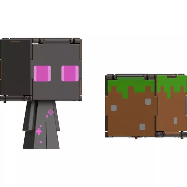 Minecraft Flippin' Figs Enderman to Grass Block Action Figure