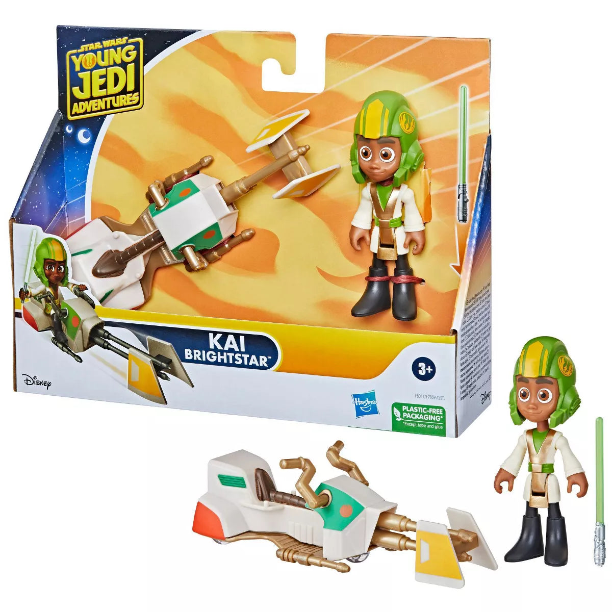 Star Wars Young Jedi Kai Brightstar and Bike Vehicle Set