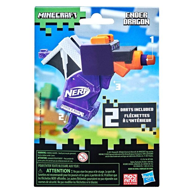 NERF MicroShots Minecraft Ender Dragon Blaster