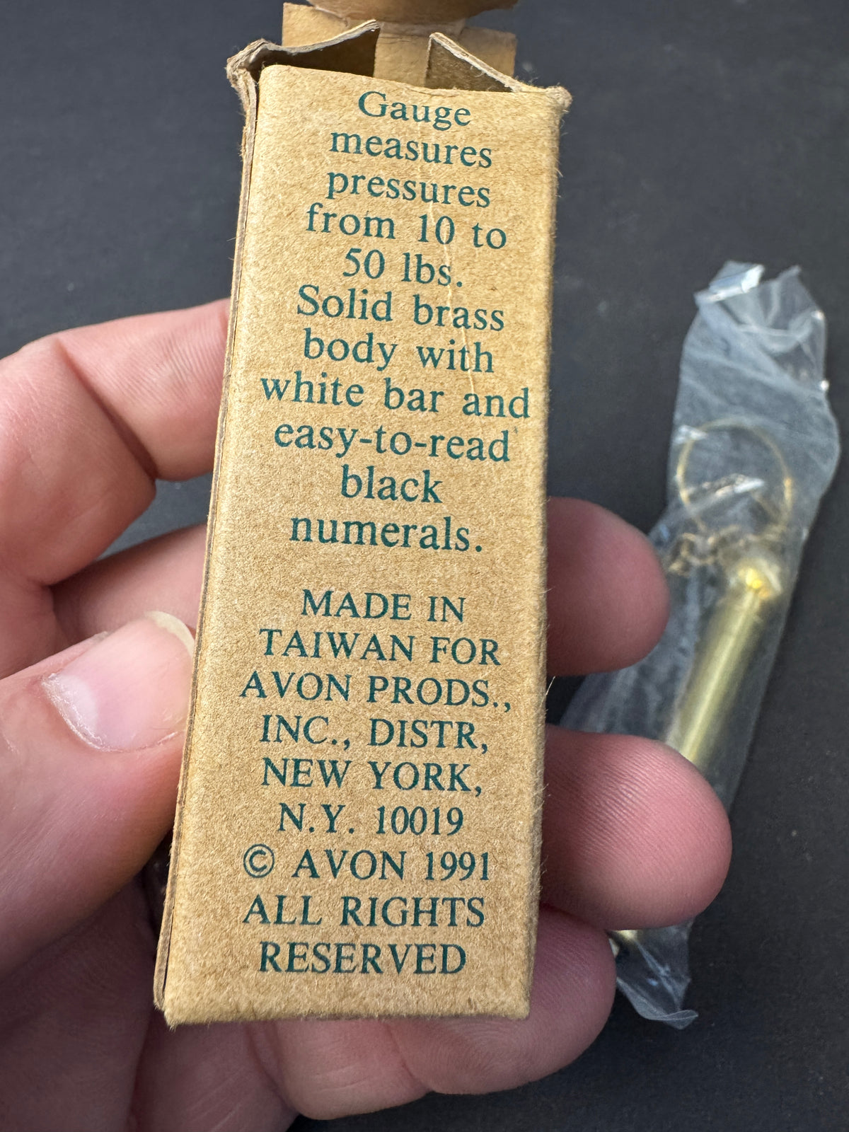 126 - Sawyers - Avon Products - "Pressure Gauge Key Ring" - New In Box