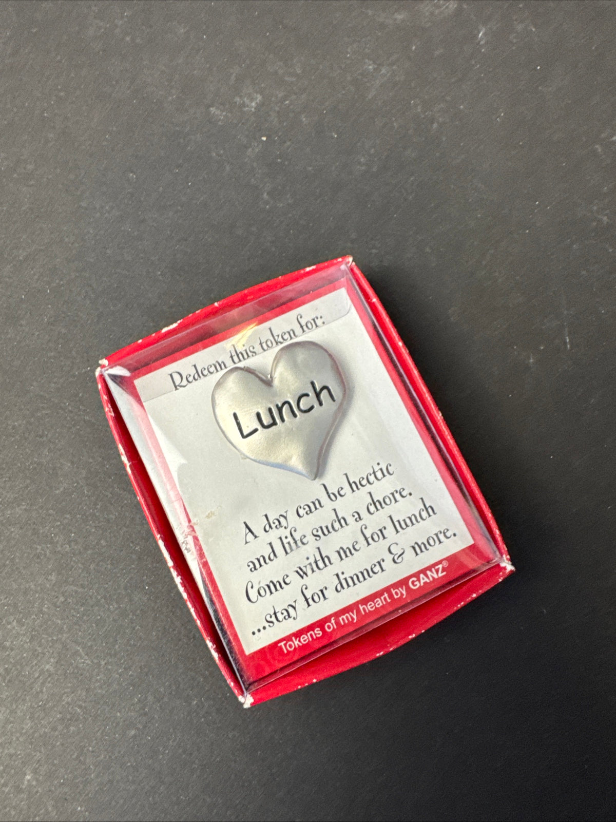 211 - Lunch Ganz Retro Early 2000s Tokens Of My Heart 1" New In Box