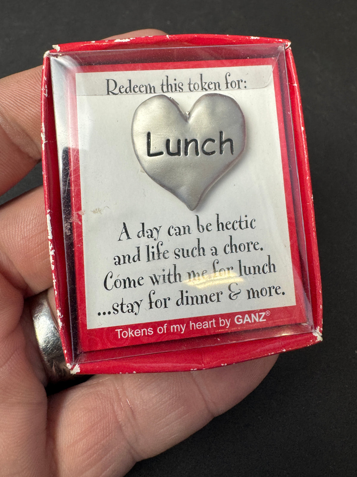 211 - Lunch Ganz Retro Early 2000s Tokens Of My Heart 1" New In Box