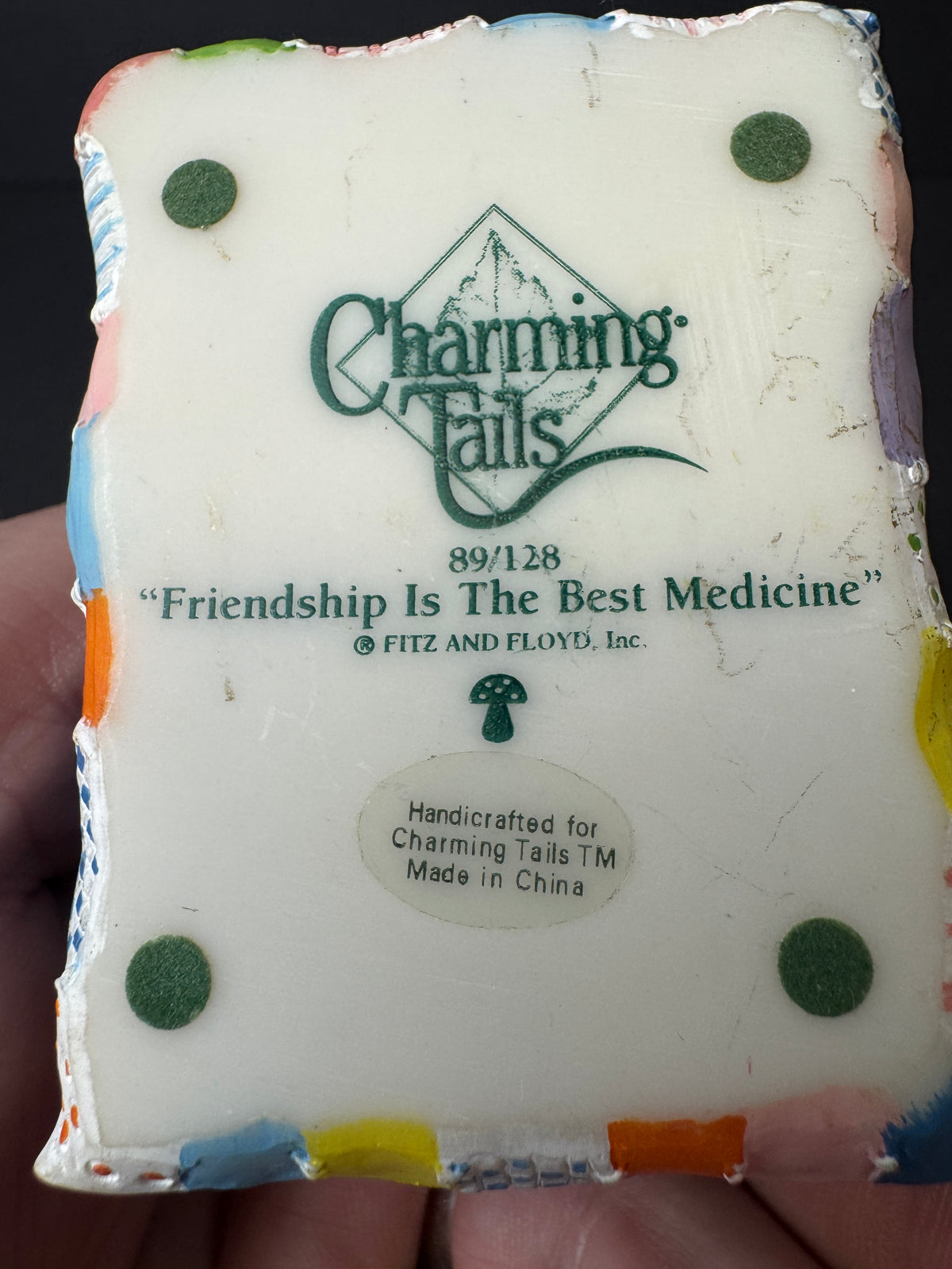 480 - Fitz & Floyd Charming Tails Friendship Is The Best Medicine FF 89/128