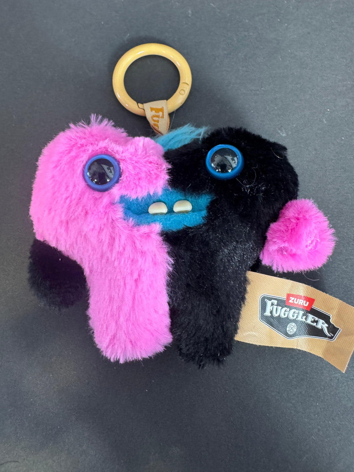 026 - Fuggler Baby Pinkles Keyring Valentine Day Funny Ugly Monster Zuru Plush bag clip