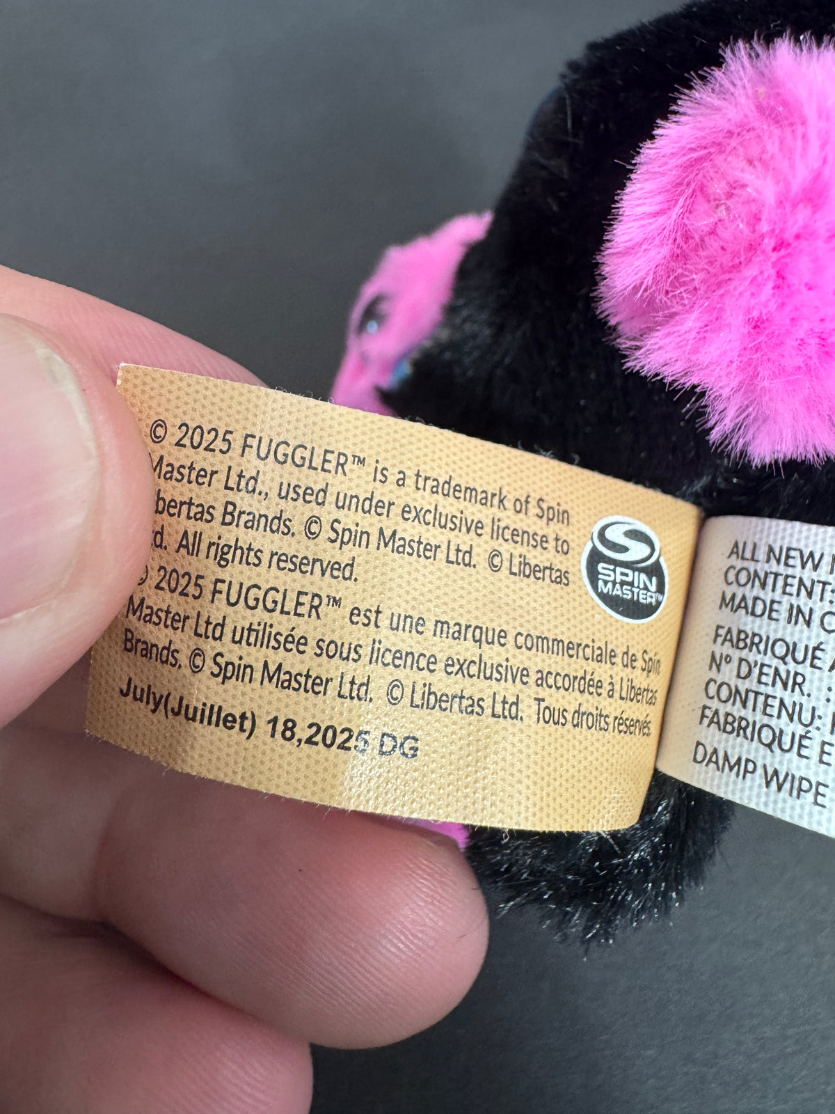 026 - Fuggler Baby Pinkles Keyring Valentine Day Funny Ugly Monster Zuru Plush bag clip
