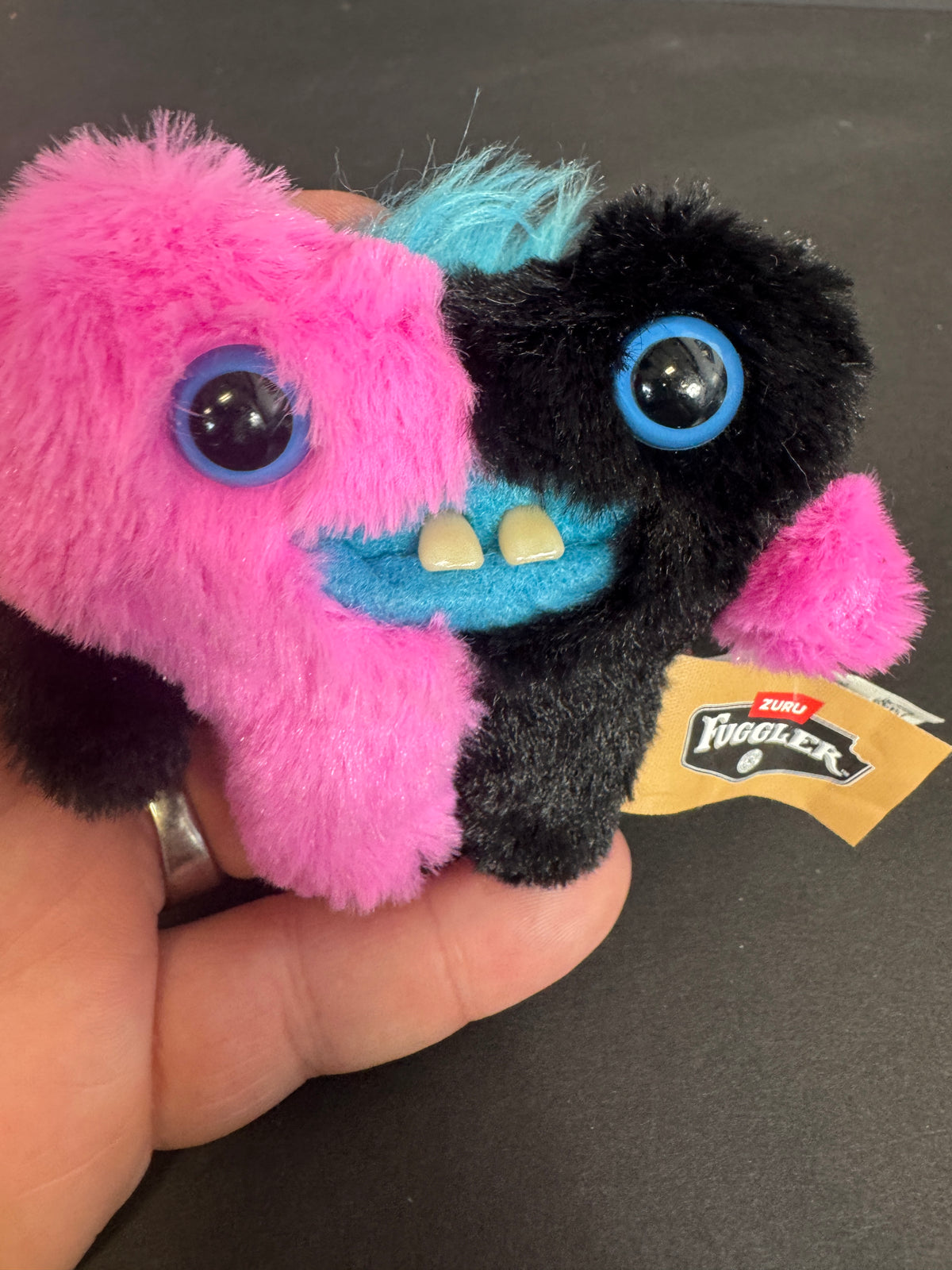 026 - Fuggler Baby Pinkles Keyring Valentine Day Funny Ugly Monster Zuru Plush bag clip