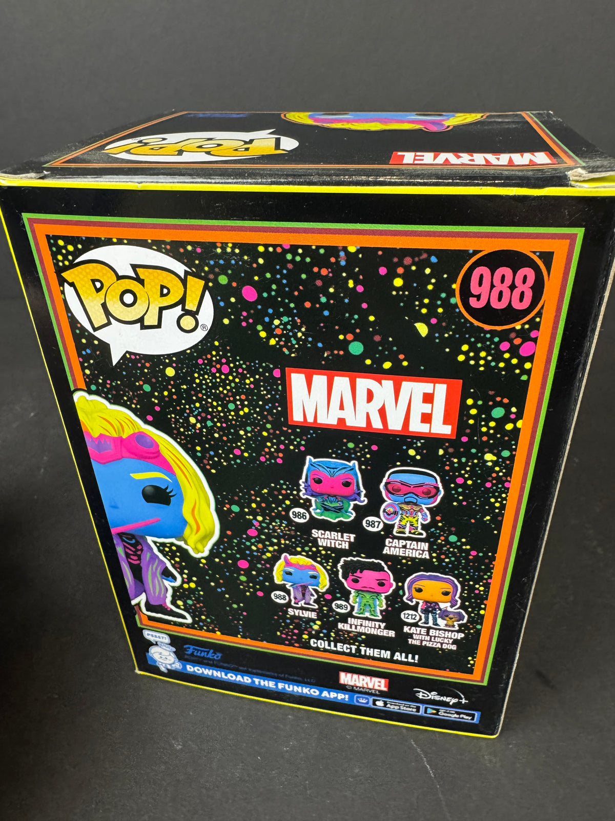 Funko POP Loki #988 Sylvie Blacklight Target Exclusive Figure with Box Defects